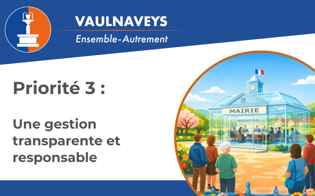 Remettre du bon sens dans la gestion de la commune